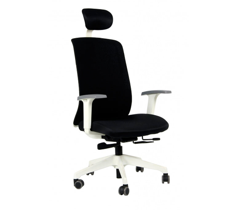 Silla GÜD Color Executive c/cabezal. Base Plástica Blanca